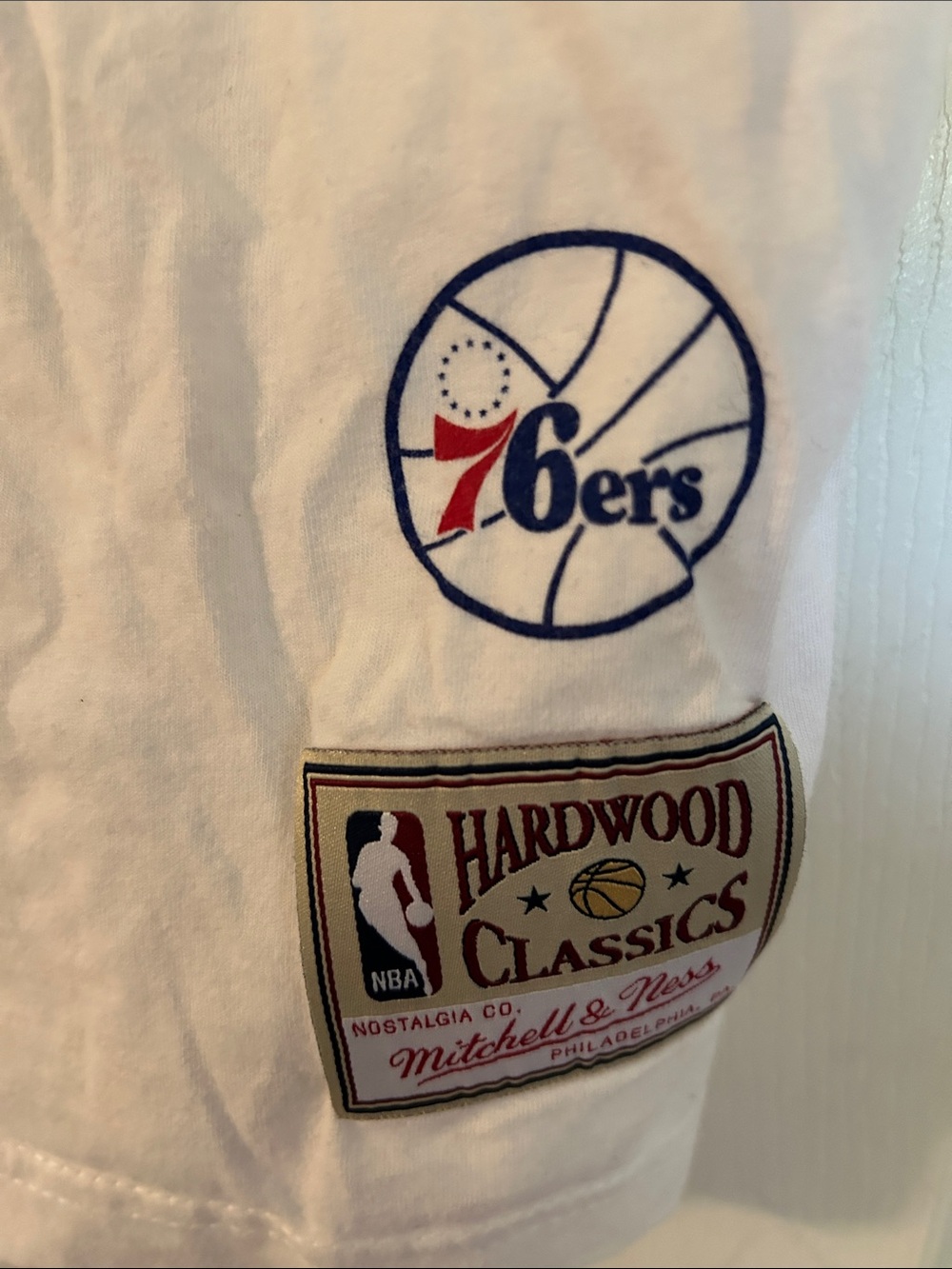Mitchell & Ness Allen Iverson Philly 76ers Basketball White Tee - Picture 4 of 5